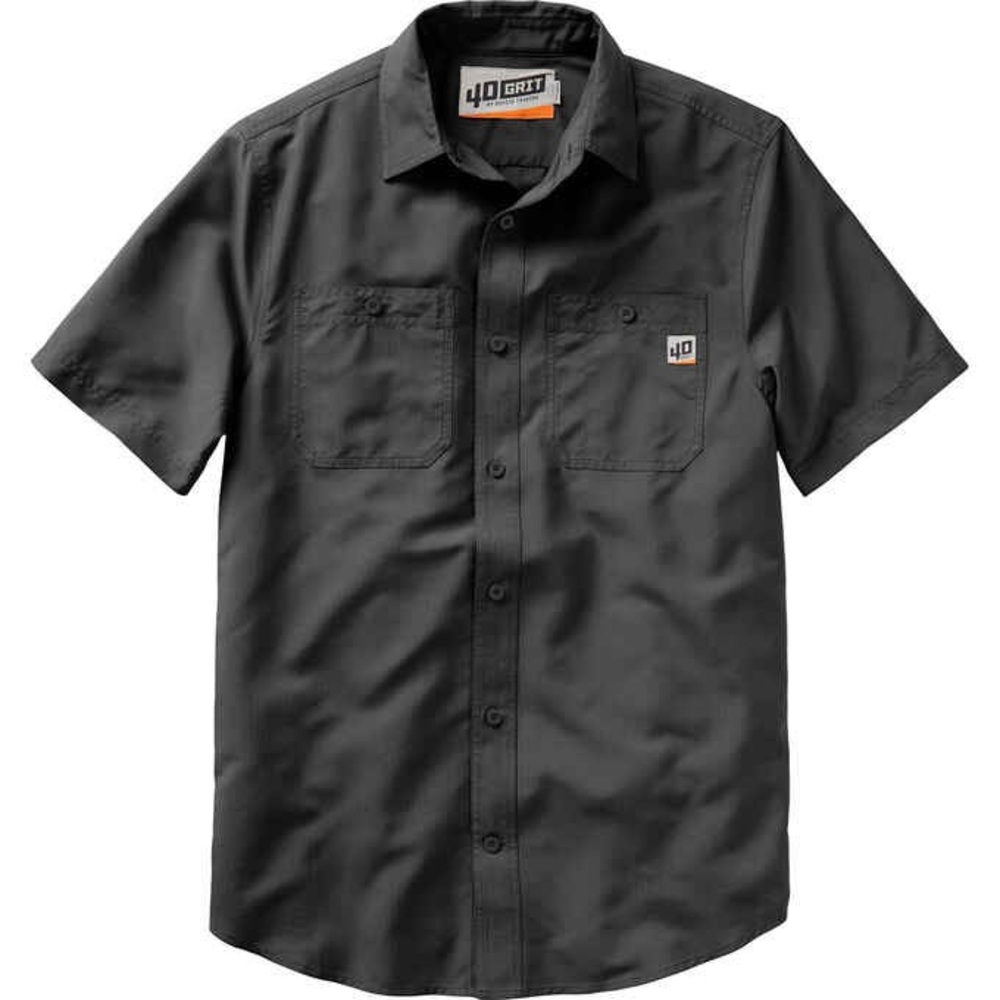 Brand New Duluth Trading Men's 40 Grit Ripstop Standard Fit Shirt Small Black
